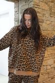 The Scamp Leopard Chillax Sweatshirt Camel